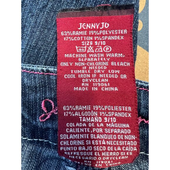 Jenny Jo Jeans Womens Size 9/10 Denim Pants With Pink Stitching - Picture 4 of 4
